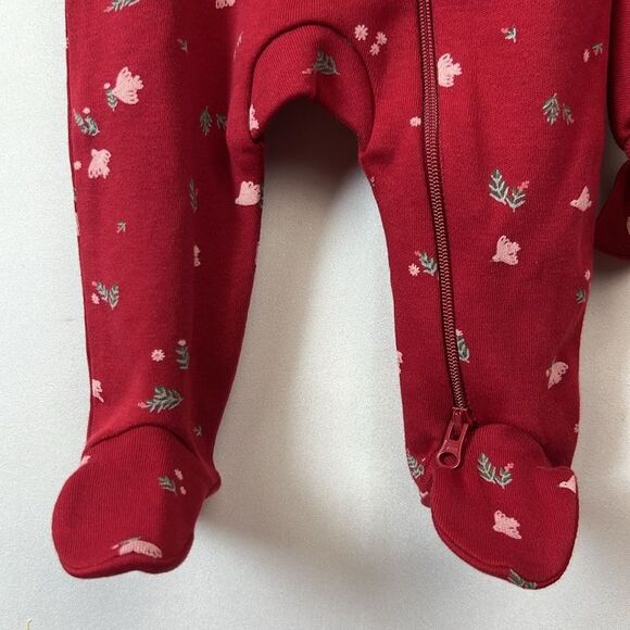 Nordstrom Red print holiday footie with headband NWT - Picture 8 of 13